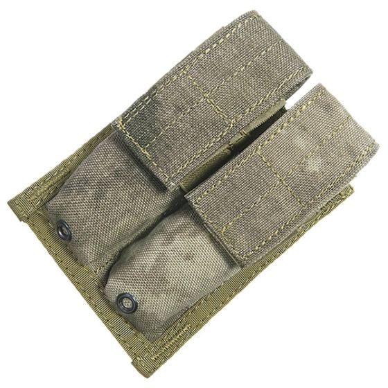 Flyye custodia doppia portacaricatore 9 mm con attacco MOLLE in A-TACS AU