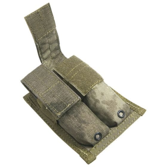 Flyye custodia doppia portacaricatore 9 mm con attacco MOLLE in A-TACS AU