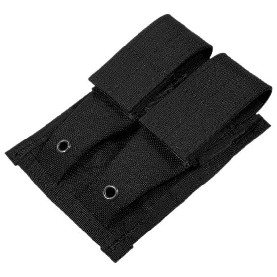 Flyye custodia doppia portacaricatore 9 mm con attacco MOLLE in nero