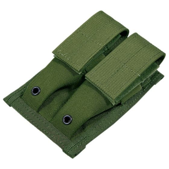 Flyye custodia doppia portacaricatore 9 mm con attacco MOLLE in Olive Drab