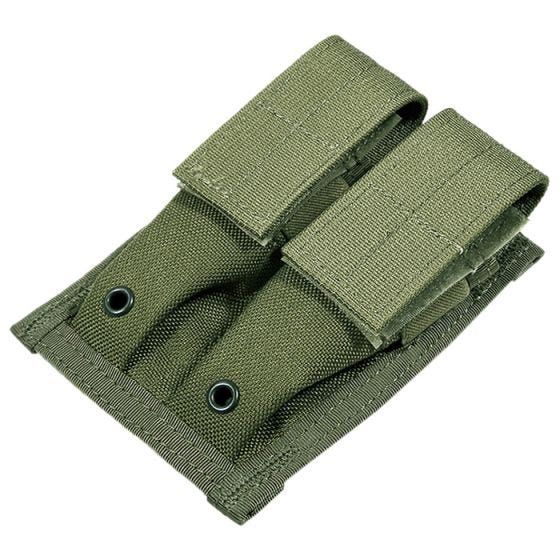Flyye custodia doppia portacaricatore 9 mm con attacco MOLLE in Ranger Green