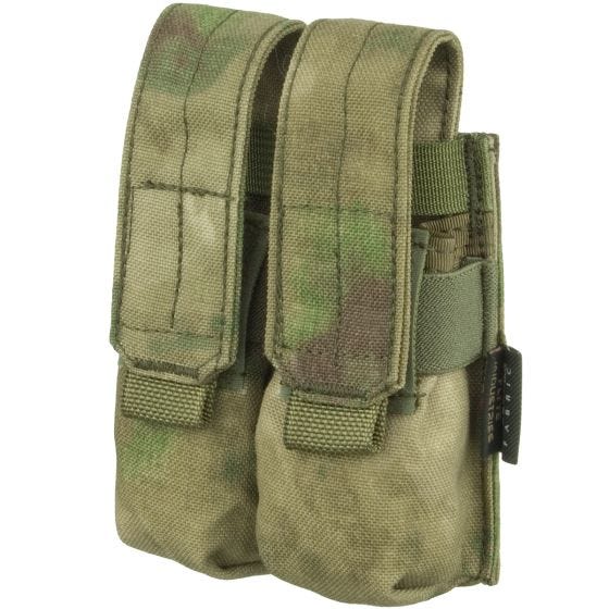 Flyye custodia doppia portacaricatore 9 mm con attacco MOLLE ver. FE in A-TACS FG