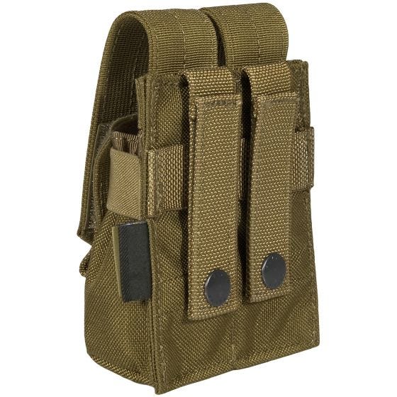 Flyye custodia doppia portacaricatore 9 mm con attacco MOLLE ver. FE in Coyote Brown