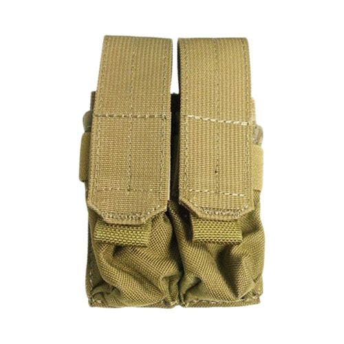 Flyye custodia doppia portacaricatore 9 mm con attacco MOLLE ver. FE in cachi