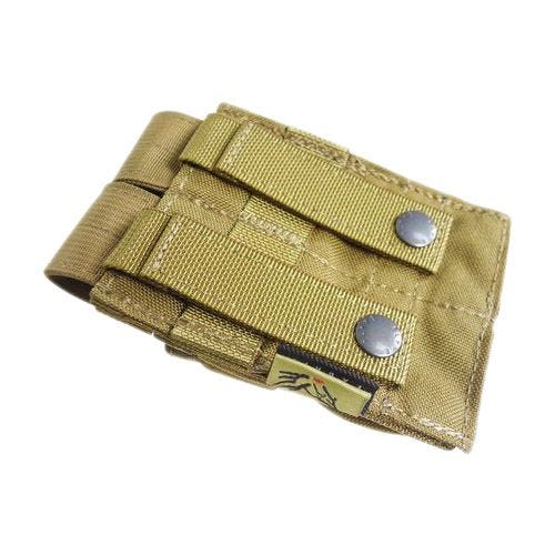 Flyye custodia doppia portacaricatore 9 mm con attacco MOLLE ver. FE in cachi