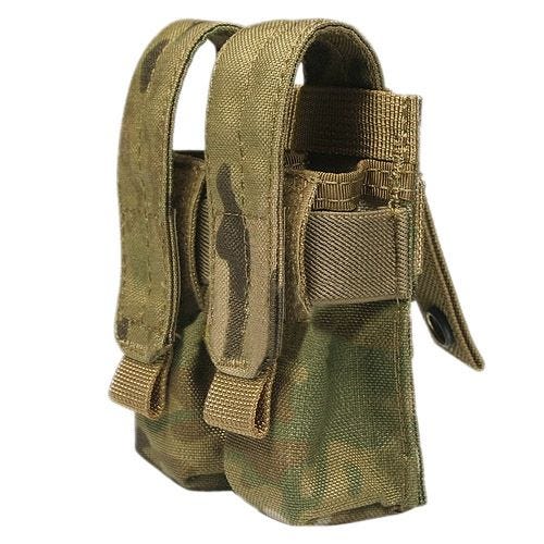 Flyye custodia doppia portacaricatore 9 mm con attacco MOLLE ver. FE in MultiCam