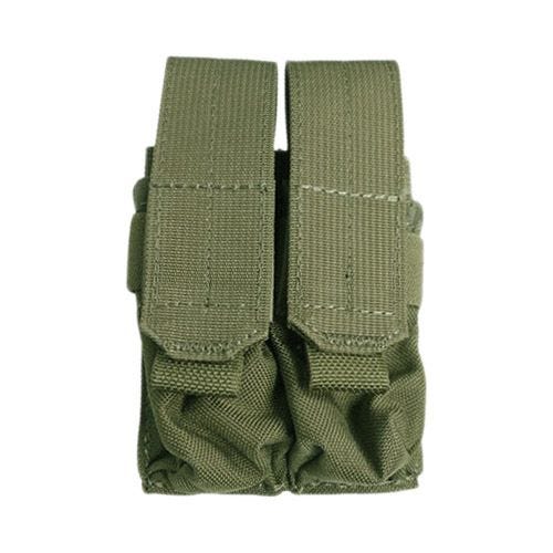 Flyye custodia doppia portacaricatore 9 mm con attacco MOLLE ver. FE in Ranger Green