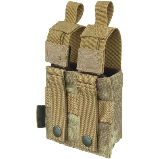 Flyye custodia doppia portacaricatore 9 mm con attacco MOLLE ver. HP in A-TACS AU