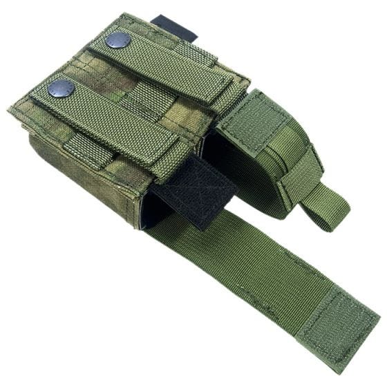 Flyye custodia doppia portacaricatore 9 mm con attacco MOLLE ver. HP in A-TACS FG