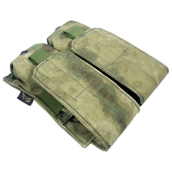 Flyye custodia doppia portacaricatore M4/M16 con attacco MOLLE in A-TACS FG