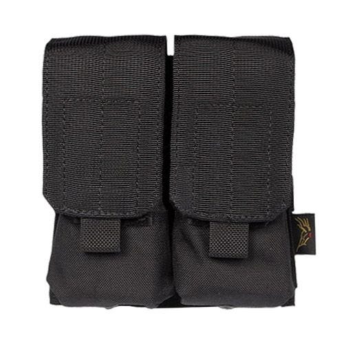Flyye custodia doppia portacaricatore M4/M16 con attacco MOLLE in nero