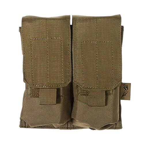 Flyye custodia doppia portacaricatore M4/M16 con attacco MOLLE in Coyote Brown
