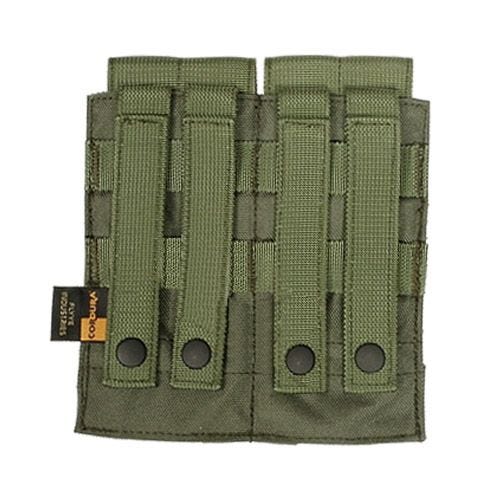 Flyye custodia doppia portacaricatore M4/M16 con attacco MOLLE in Ranger Green