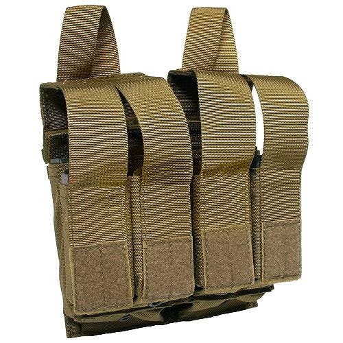Flyye custodia doppia porta-caricatori M4/M16 + 4 caricatori pistola con attacco MOLLE in Coyote Brown