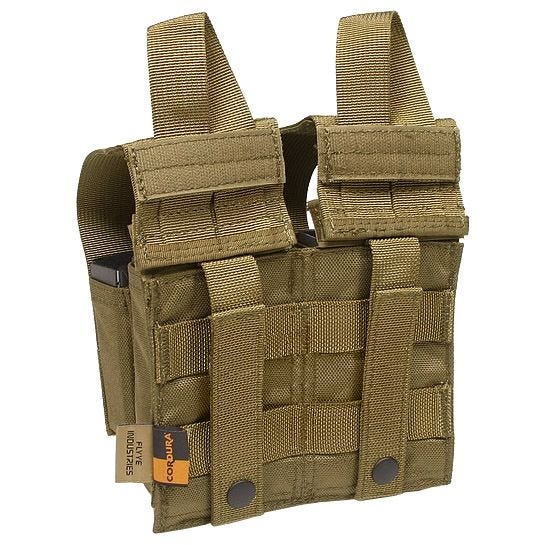Flyye custodia doppia porta-caricatori M4/M16 + 4 caricatori pistola con attacco MOLLE in Coyote Brown