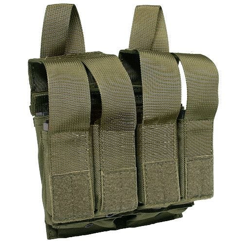 Flyye custodia doppia porta-caricatori M4/M16 + 4 caricatori pistola con attacco MOLLE in Ranger Green
