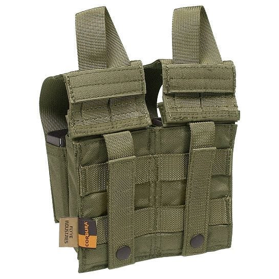 Flyye custodia doppia porta-caricatori M4/M16 + 4 caricatori pistola con attacco MOLLE in Ranger Green