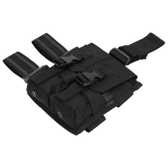 Flyye doppio portacaricatore cosciale M4/M16 in nero