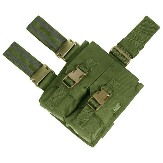 Flyye doppio portacaricatore cosciale M4/M16 in Olive Drab