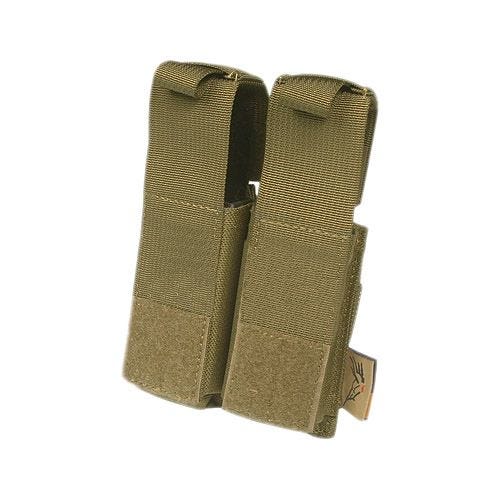 Flyye custodia doppia portacaricatori pistola .45 con attacco MOLLE in Coyote Brown