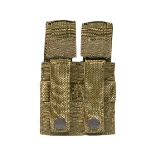 Flyye custodia doppia portacaricatori pistola .45 con attacco MOLLE in Coyote Brown