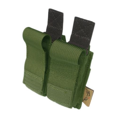 Flyye custodia doppia porta-caricatori pistola .45 con attacco MOLLE in Olive Drab