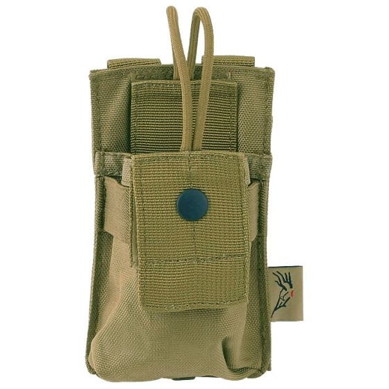 Flyye custodia per ricetrasmittente piccola MOLLE in cachi