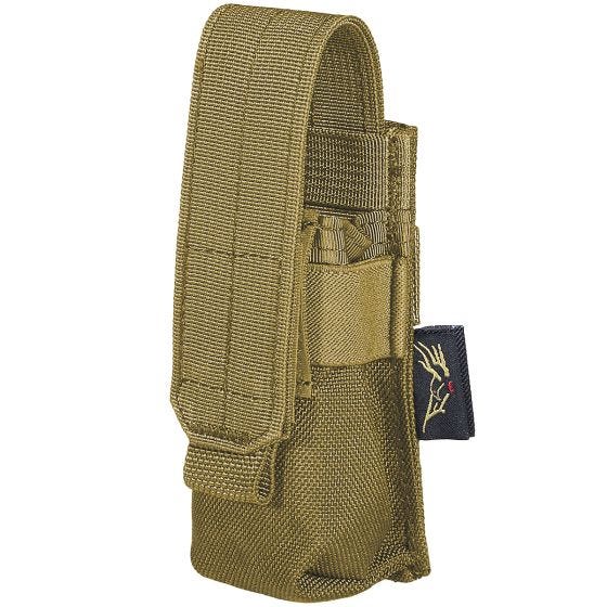 Flyye custodia singola portacaricatore 9mm con attacco MOLLE Ver. FE in Coyote Brown