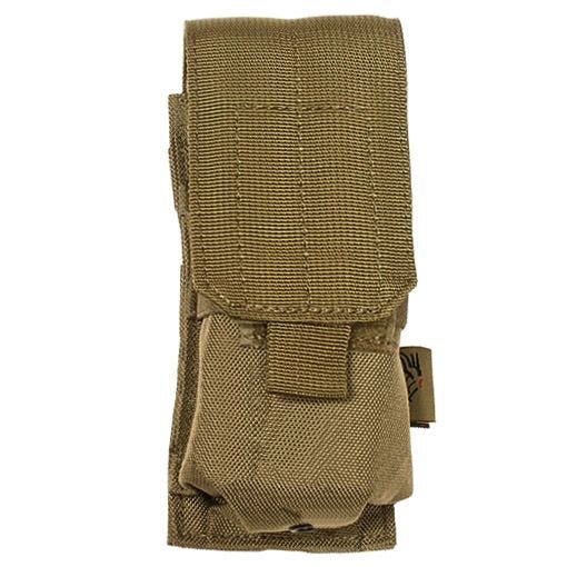 Flyye custodia singola portacaricatore M4/M16 con attacco MOLLE in Coyote Brown