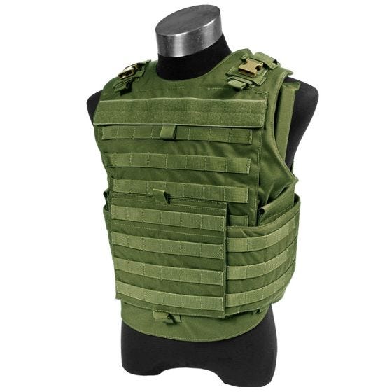 Flyye gilet Spartan in Olive Drab