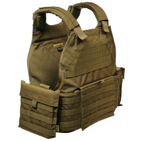 Flyye giubbotto antiproiettile SPC MOLLE in Coyote Brown