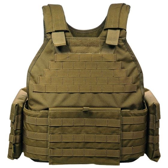Flyye giubbotto antiproiettile SPC MOLLE in Coyote Brown