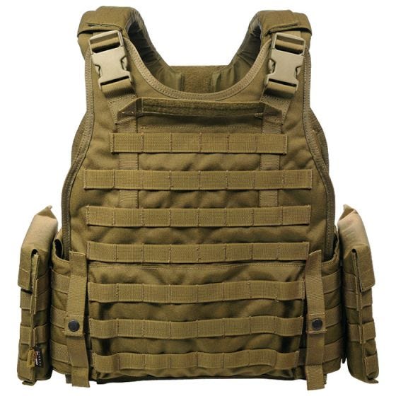 Flyye giubbotto antiproiettile SPC MOLLE in Coyote Brown