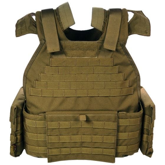 Flyye giubbotto antiproiettile SPC MOLLE in Coyote Brown