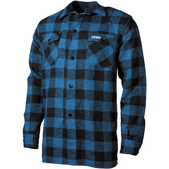 Fox Outdoor camicia Lumberjack a scacchi blu/nero