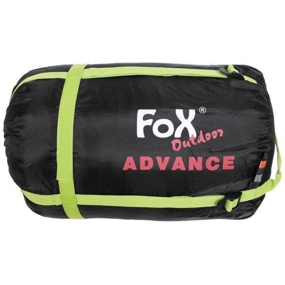 Fox Outdoor sacco a pelo mummia Advance nero / grigio