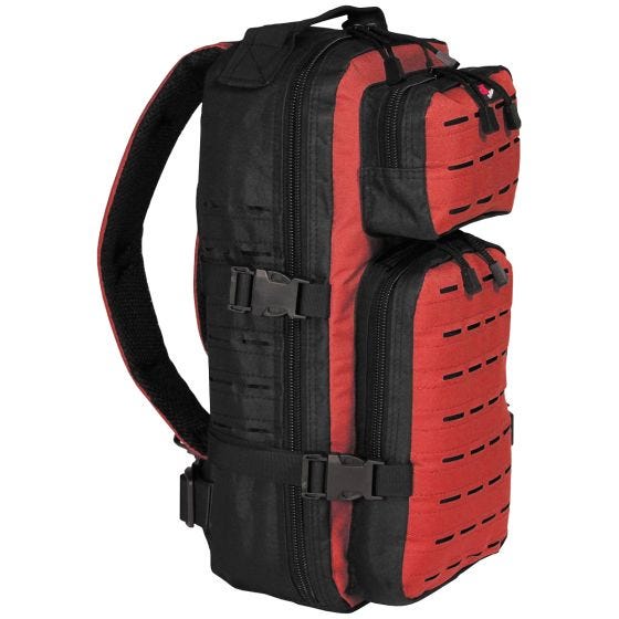 Fox Outdoor zaino da assalto/viaggio in nero/rosso