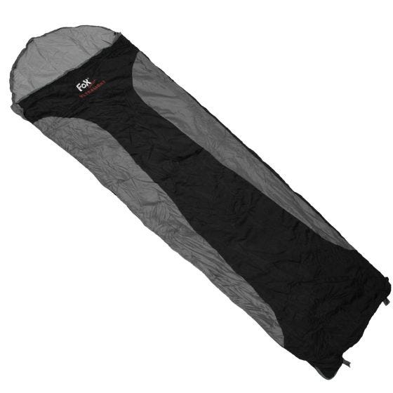 Fox Outdoor sacco a pelo Ultralight nero / grigio