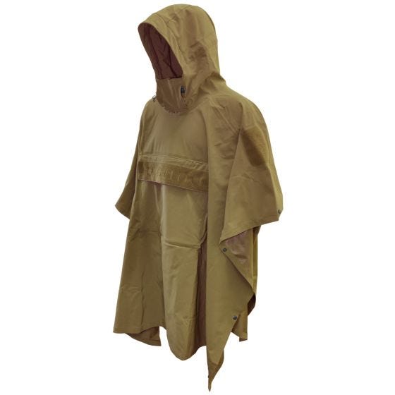 Hazard 4 poncho in tessuto tecnico e fodera softshell Poncho Villa in Coyote