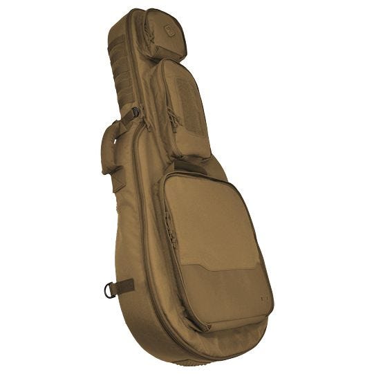 Hazard 4 Portafucile Battle Axe imbottito a forma di custodia per chitarra in Coyote