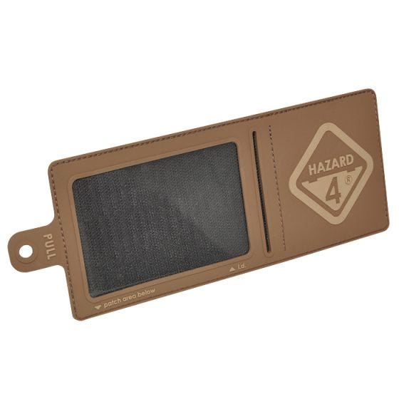 Hazard 4 porta documenti a tessera 3D formato grande in Coyote
