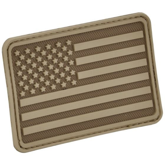 Hazard 4 patch per manica sinistra con bandiera USA in Coyote