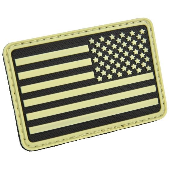 Hazard 4 patch per manica destra con bandiera USA fosforescente