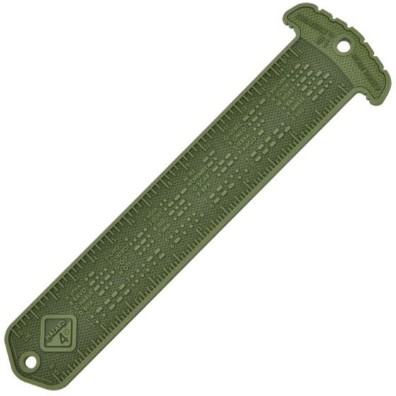 Hazard 4 righello con alfabeto morse / mostrina MOLLE Cheatstick #1 in OD Green