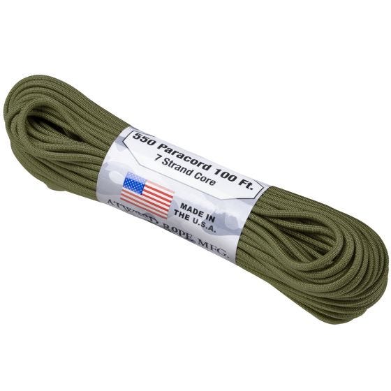 Atwood corda 550 Lbs. Paracord in verde oliva