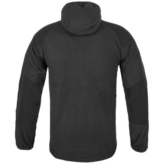 Helikon giacca con cappuccio Alpha in pile a griglia nero