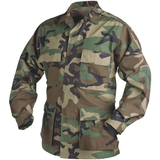 Helikon camicia Genuine BDU in policotone ripstop in Woodland