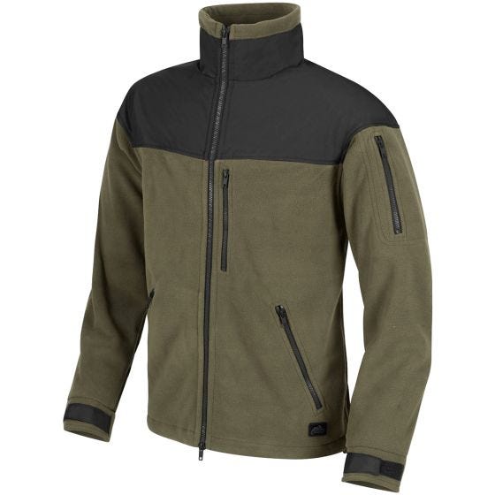 Helikon felpa in pile Classic Army in Olive Green/nero