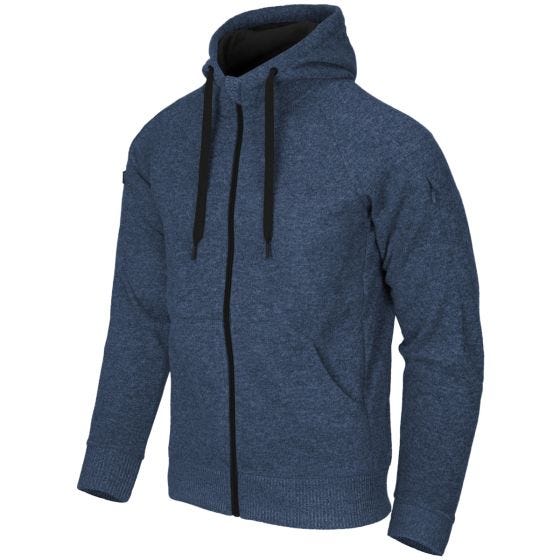 Helikon felpa con cappuccio Covert Tactical con zip a lunghezza intera in mélange blu