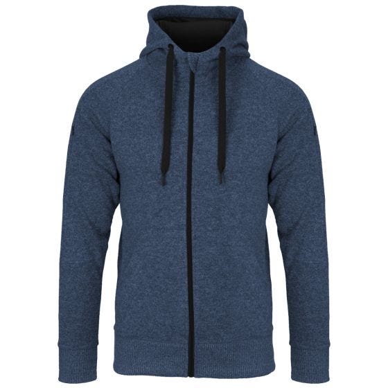 Helikon felpa con cappuccio Covert Tactical con zip a lunghezza intera in mélange blu